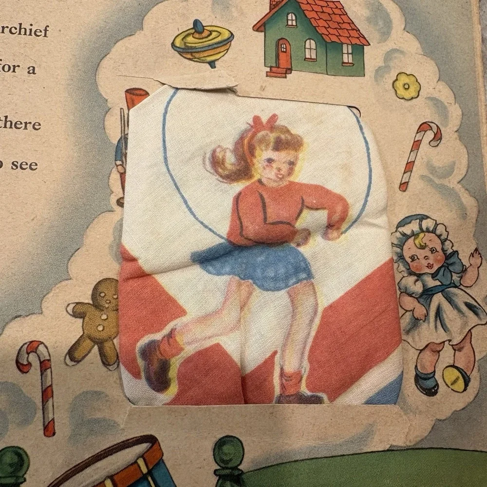 Antique Santa Claus Cover THE NIGHT BEFORE CHRISTMAS HANKIES 1941 Ephemera
